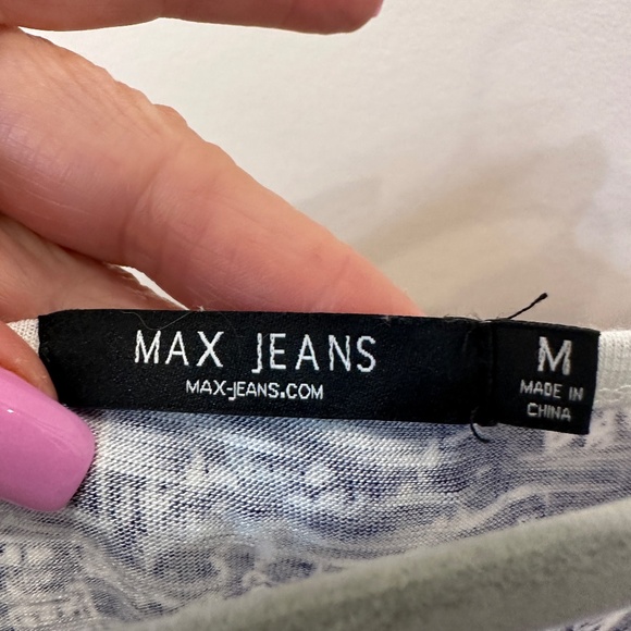 MAXX JEANS NAUTICAL TANK NAVY WHITE MEDIUM SLEEVELESS WOMENS - Picture 3 of 5